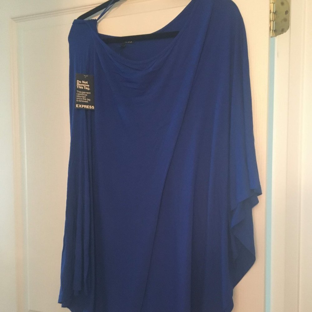Navy Blue Express one shoulder Cocktail Dress